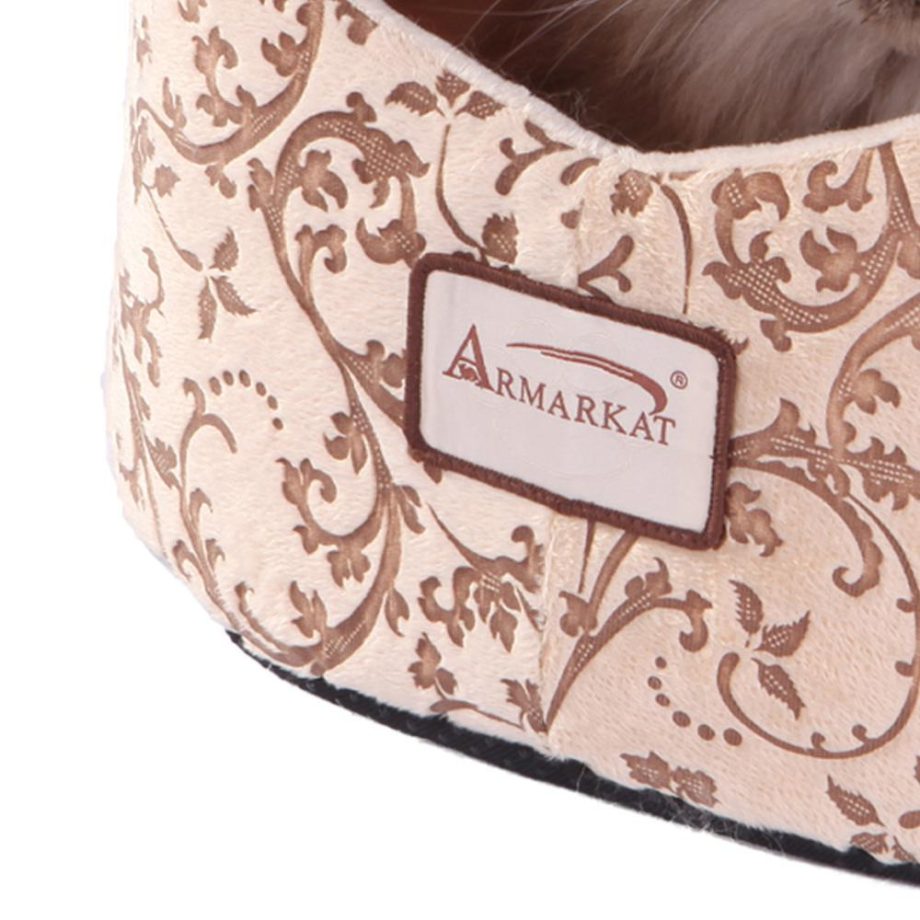 Armarkat Cat Bed Model C11HYH/MH Beige Floral Pattern