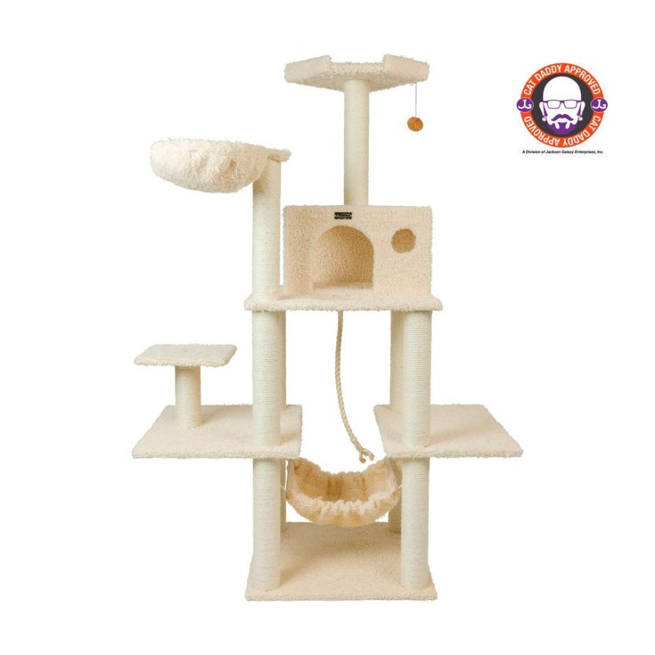 Armarkat Mult -Level Real Wood Cat Tree Hammock Bed, Climbing Center for Cats and Kittens A6901