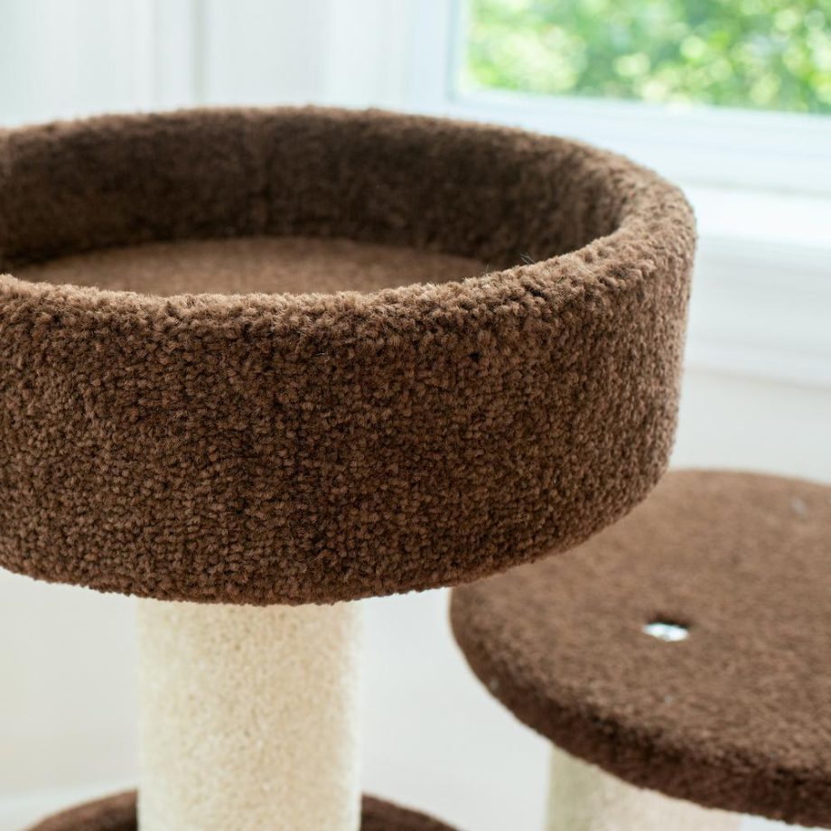 Armarkat F3005 Carpeted Real Wood Cat Tree Condo, Kitten Activity Tree, Brown