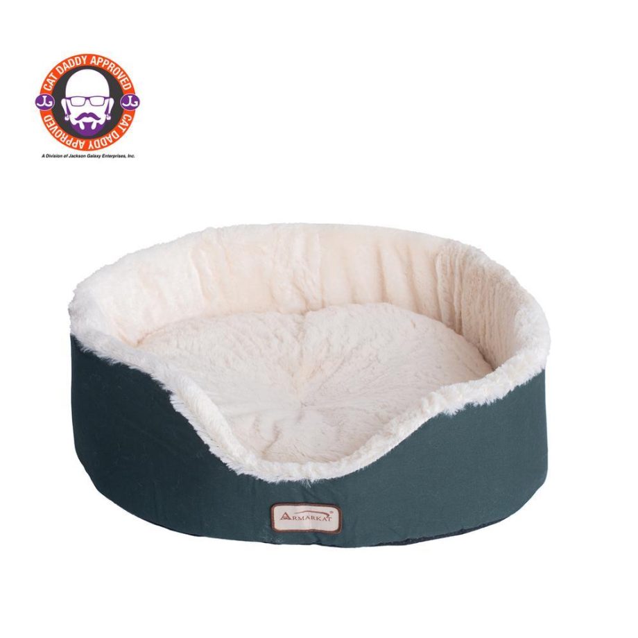 Armarkat Pet Bed Model C04HML/MB Laurel Green and Ivory