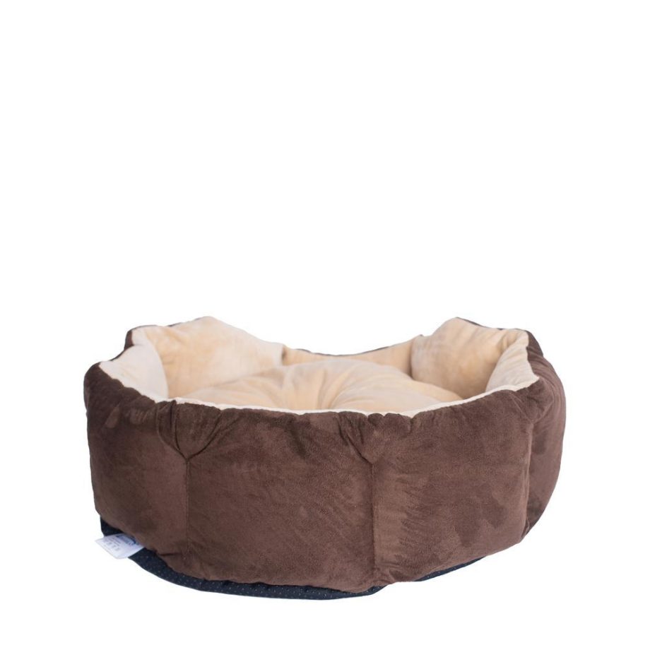 Armarkat Model C01HKF/MH Pet Bed with polyfill in Beige & Mocha