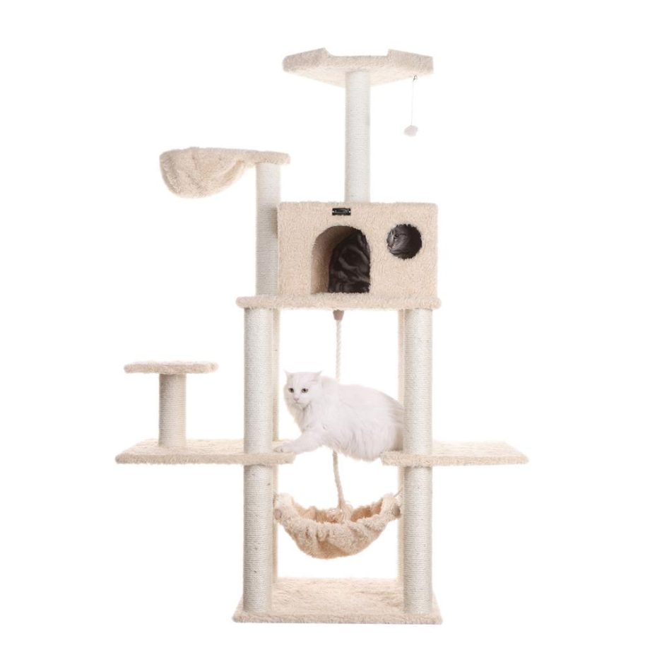 Armarkat Mult -Level Real Wood Cat Tree Hammock Bed, Climbing Center for Cats and Kittens A6901