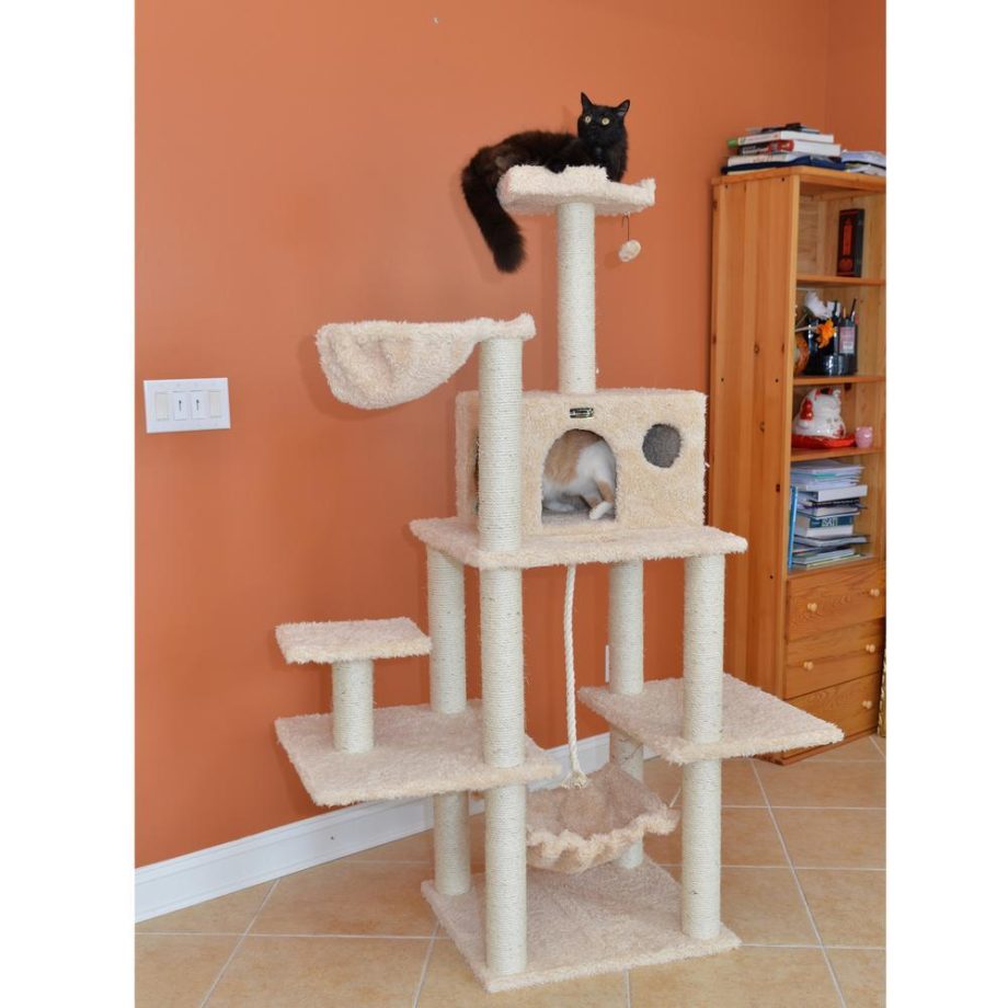 Armarkat Mult -Level Real Wood Cat Tree Hammock Bed, Climbing Center for Cats and Kittens A6901