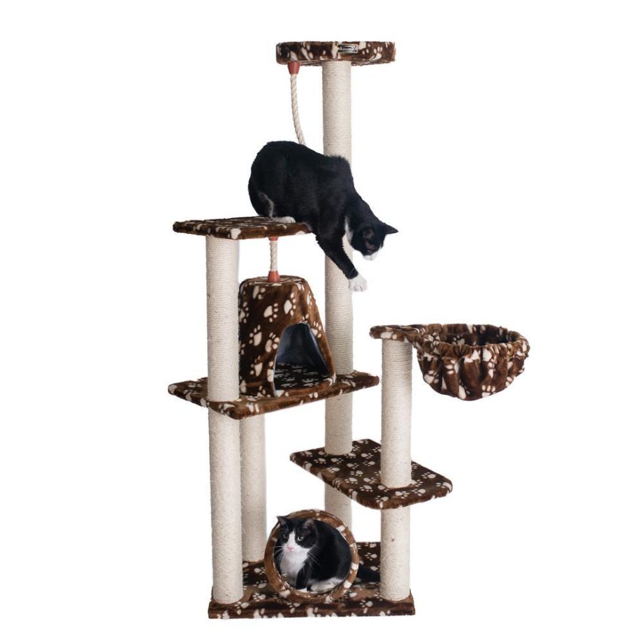 Armarkat Real Wood Cat Tree Hammock Bed With Natural Sisal Post for Cats and Kittens, A6601