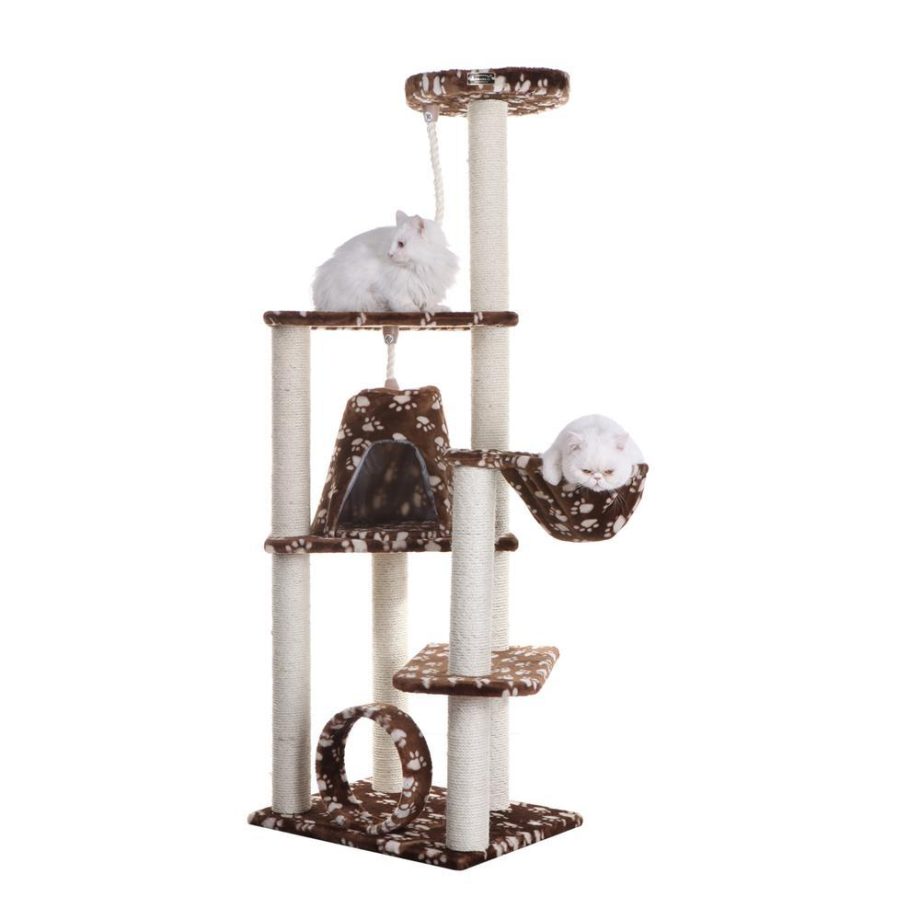 Armarkat Real Wood Cat Tree Hammock Bed With Natural Sisal Post for Cats and Kittens, A6601