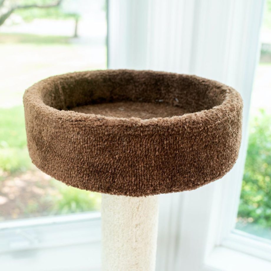 Armarkat 3-Level Carpeted Real Wood Cat Tree Condo F5602, Kitten Playhouse Climber Activity Center, Brown