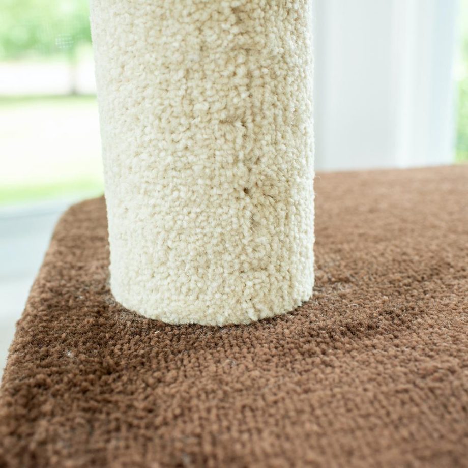 Armarkat 3-Tier Carpeted Real Wood Cat Tree Condo F3703 Kitten Activity Tree, Brown