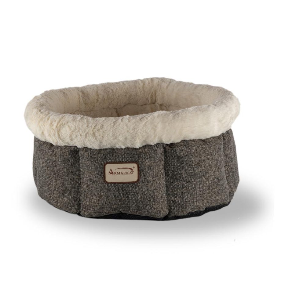 Armarkat Cozy Cat Bed in Beige and Gray C105HHS/MB