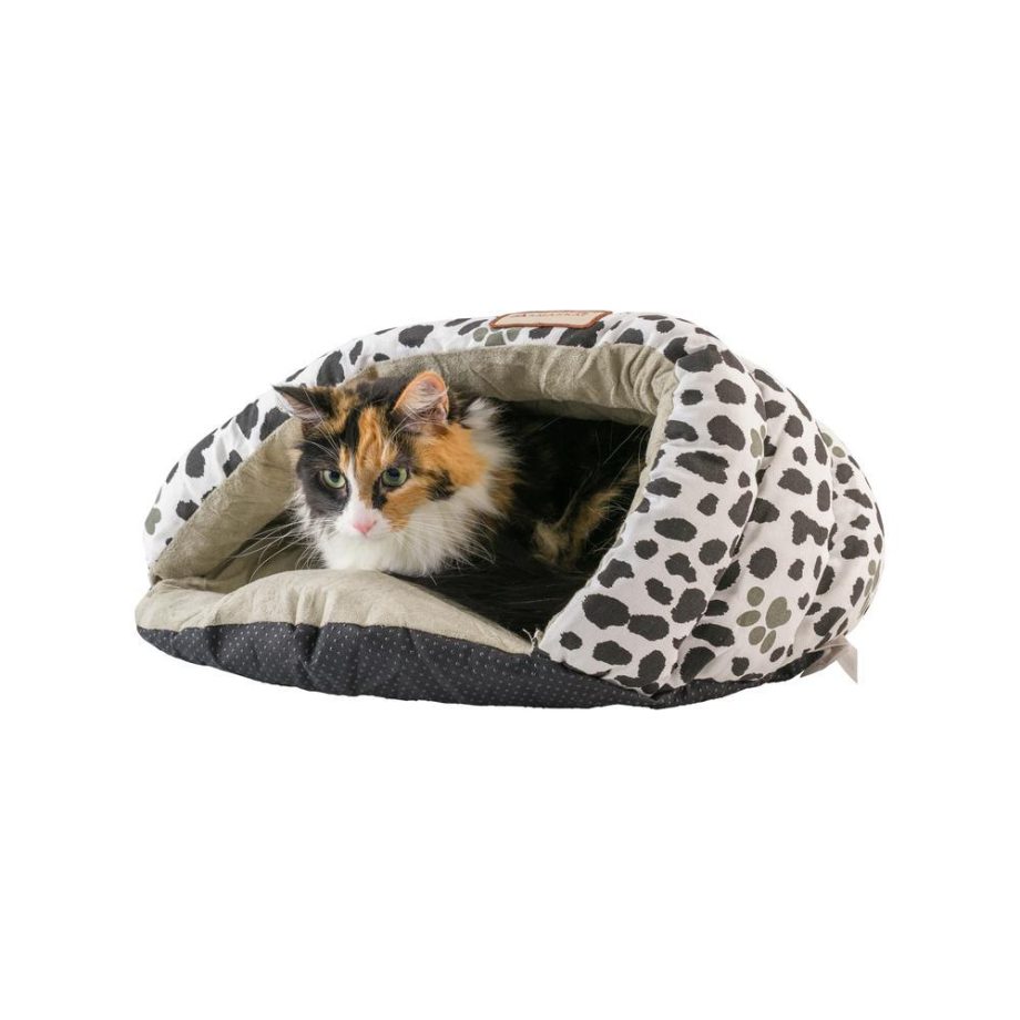 Armarkat Cat Bed Model C19HZY/HL Sage Green Paw Print Pattern