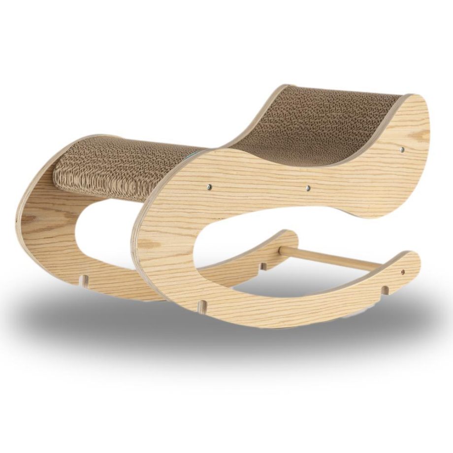 Armarkat Real Wood Medium Wooden Cat Rocking Chair, Detachable Cat Swing Chair S1302