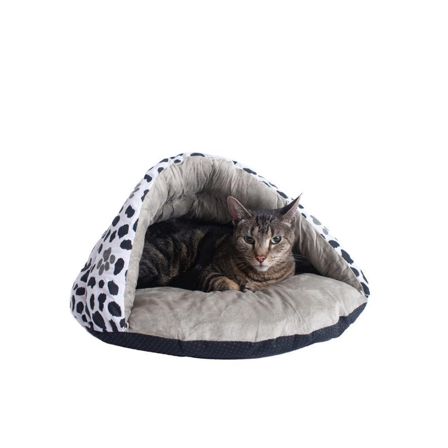 Armarkat Cat Bed Model C19HZY/HL Sage Green Paw Print Pattern