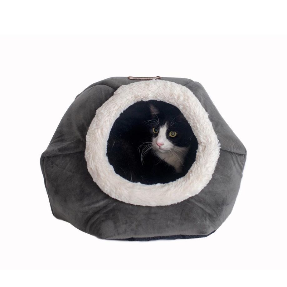 Armarkat Cat Bed Model C80CSH/MB Gray Velvet