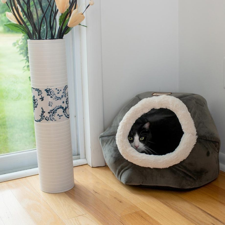 Armarkat Cat Bed Model C80CSH/MB Gray Velvet