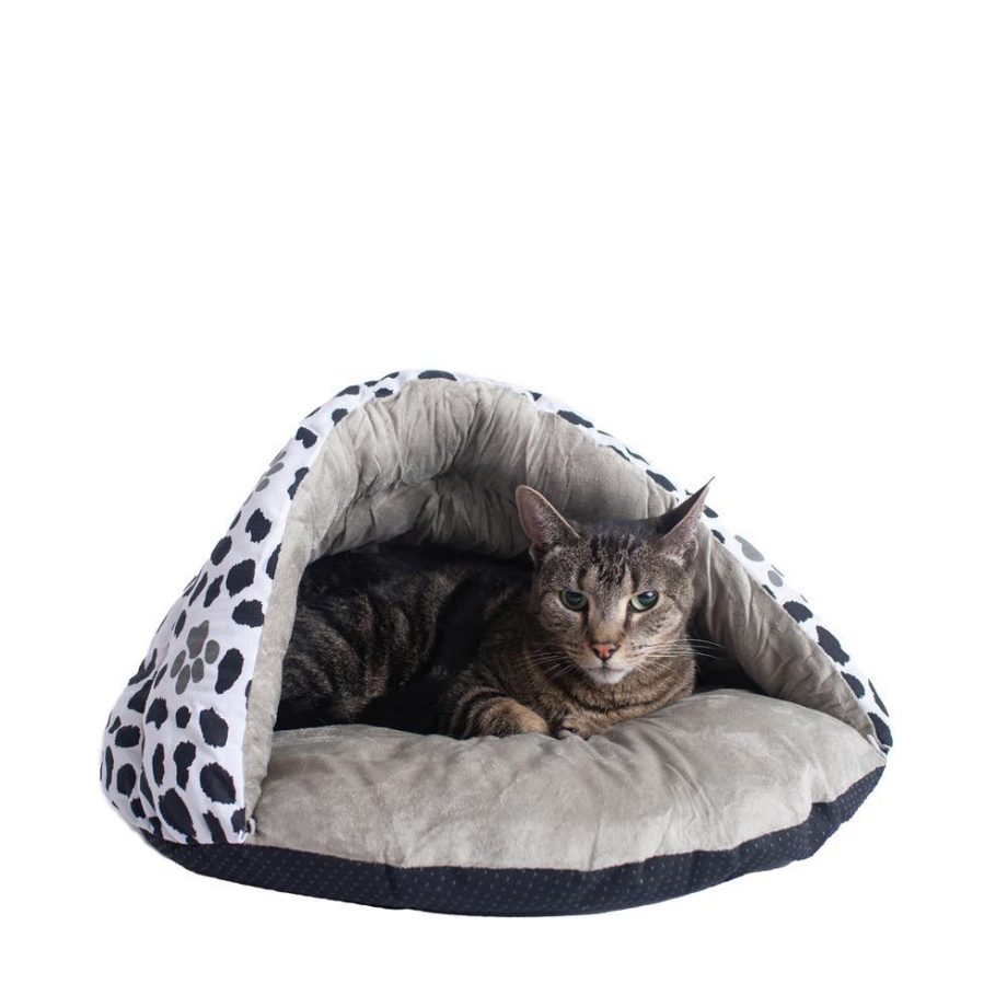 Armarkat Cat Bed Model C19HZY/HL Sage Green Paw Print Pattern