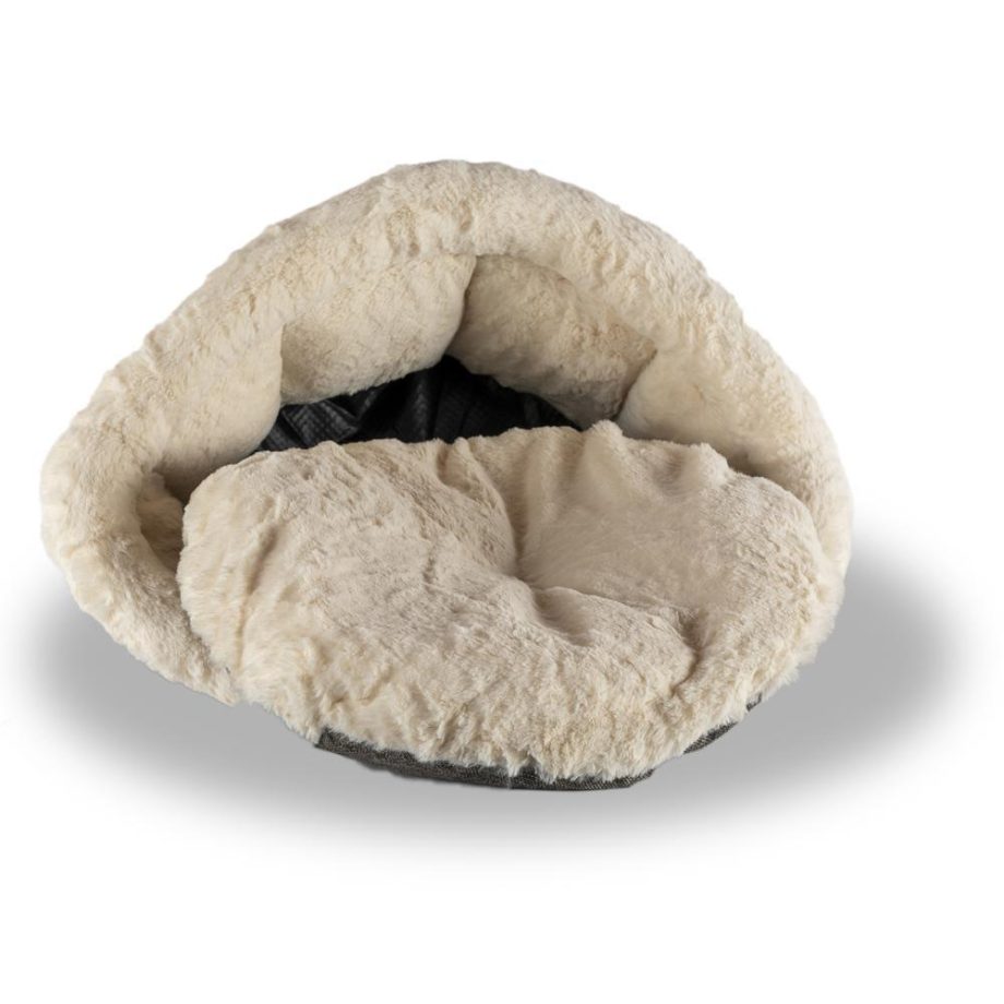 Armarkat Cozy Cat Bed in Beige and Gray C105HHS/MB