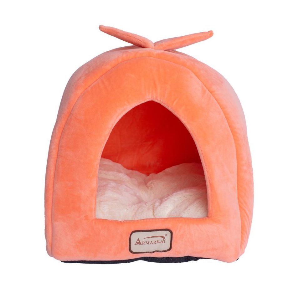 Armarkat Cat Bed Model C10HCS/MB Orange and Ivory