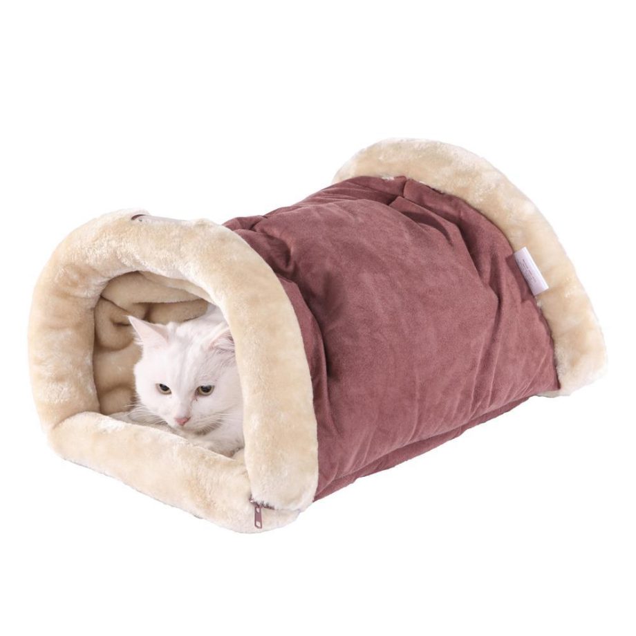 Armarkat Cat Bed/Pad Model C16HTH/MH Indian Red & Beige