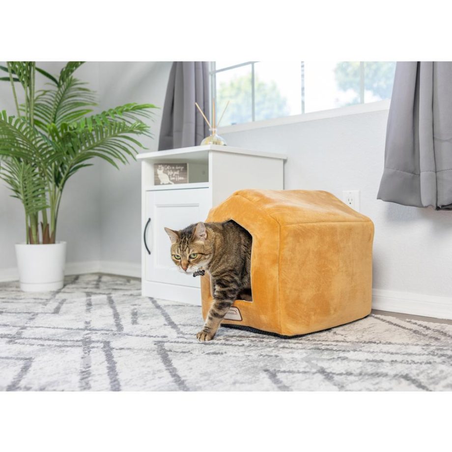 Armarkat Cat Bed Model C27CZS/MH Earth Brown & Beige