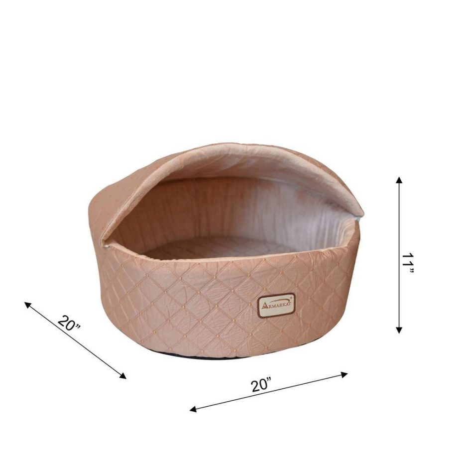 Armarkat Cat Bed Model C33HFS/FS-S, Small, Light Apricot