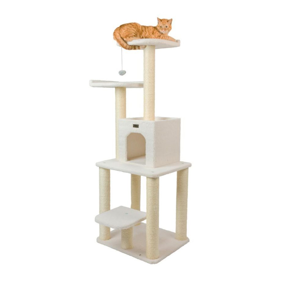 Armarkat B6203 Classic Real Wood Cat Tree, Jackson Galaxy Approved, Five Levels With Condo and Two Perches