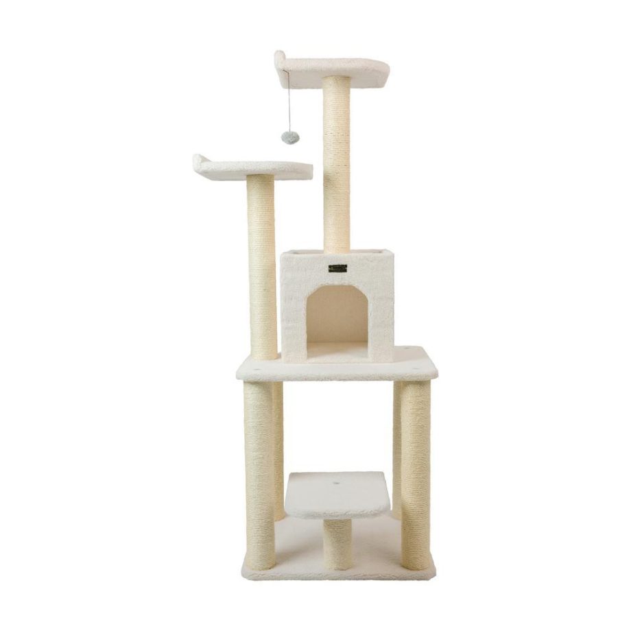 Armarkat B6203 Classic Real Wood Cat Tree, Jackson Galaxy Approved, Five Levels With Condo and Two Perches