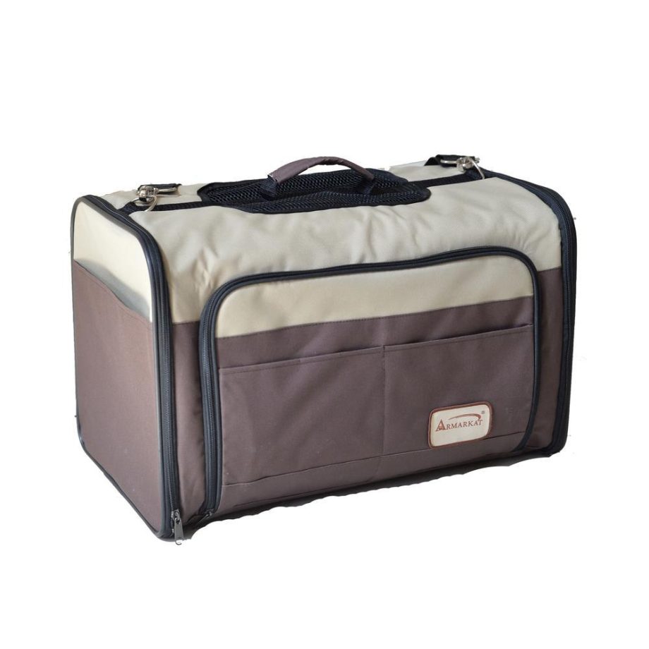 Armarkat Pet Carrier, Beige & Chocolate, PC102R