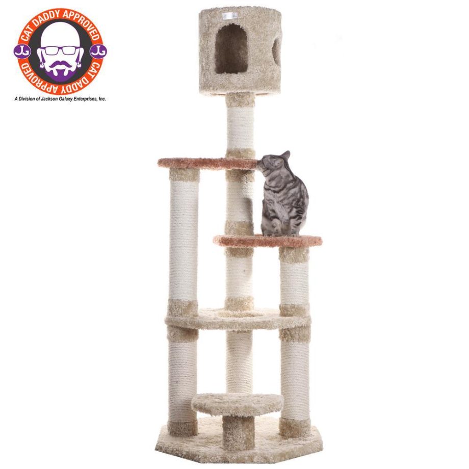 Armarkat Real Wood Cat Climber, Cat Jungle Tree With Sisal Carpet Platforms for Kittens Pets Play, X6606