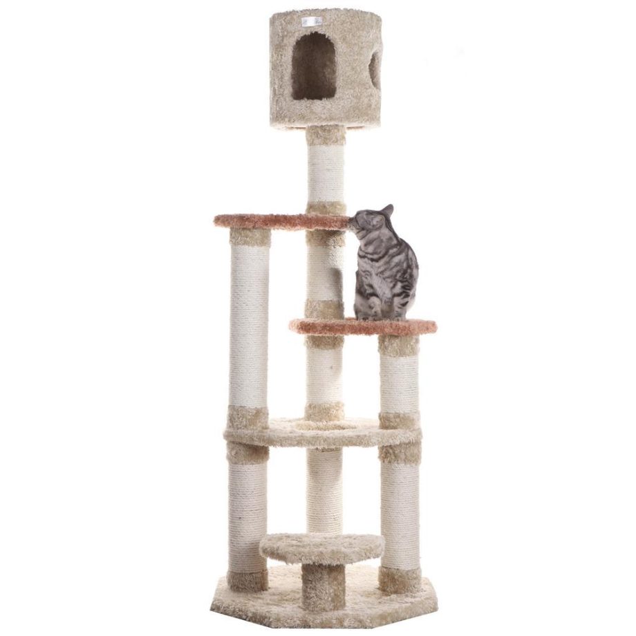 Armarkat Real Wood Cat Climber, Cat Jungle Tree With Sisal Carpet Platforms for Kittens Pets Play, X6606