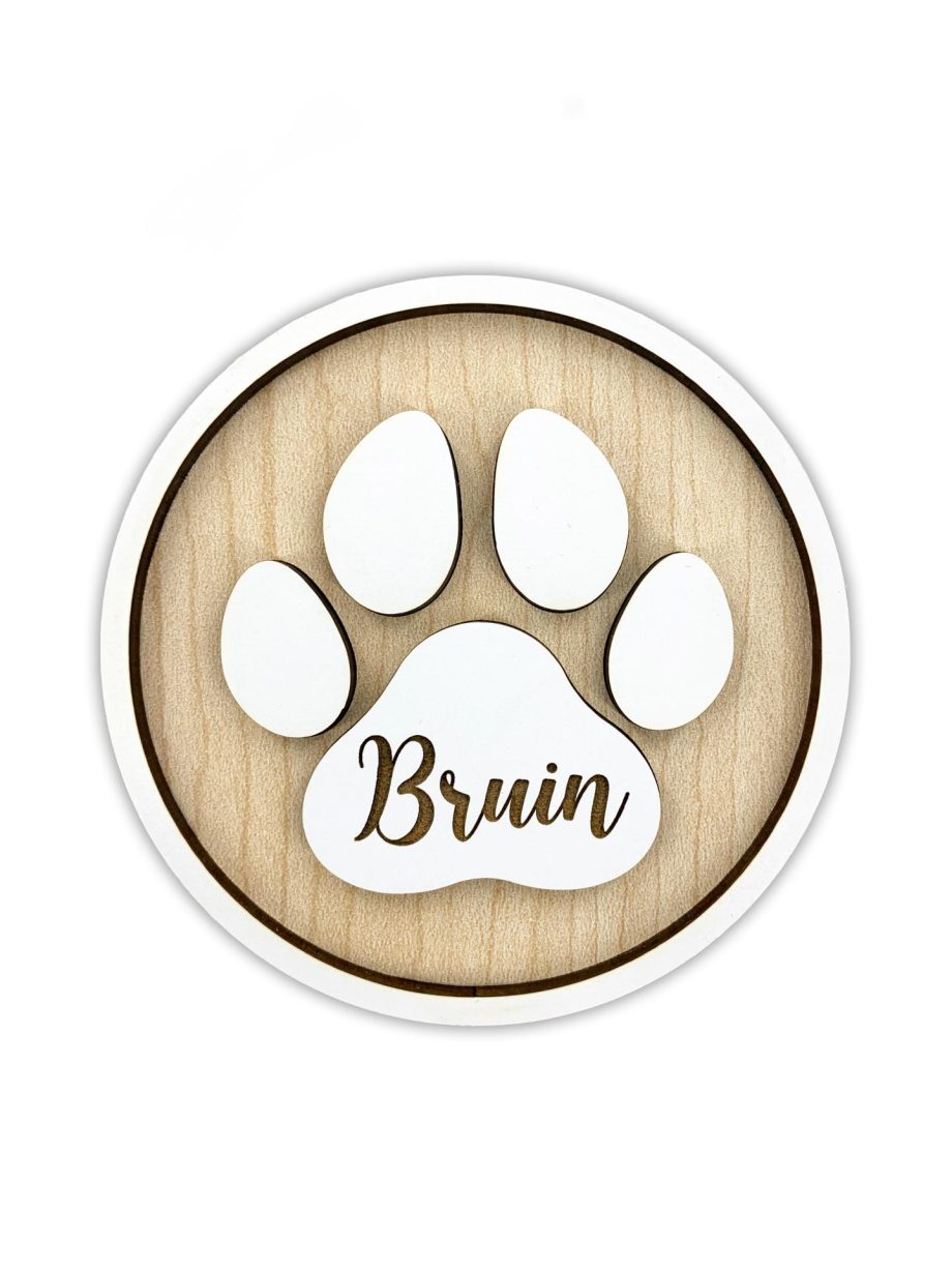 Pet Memorial Custom MAGNET in Memory of a Beloved Dog or Cat Modern Farmhouse Sympathy Gift by Weathered Raindrop