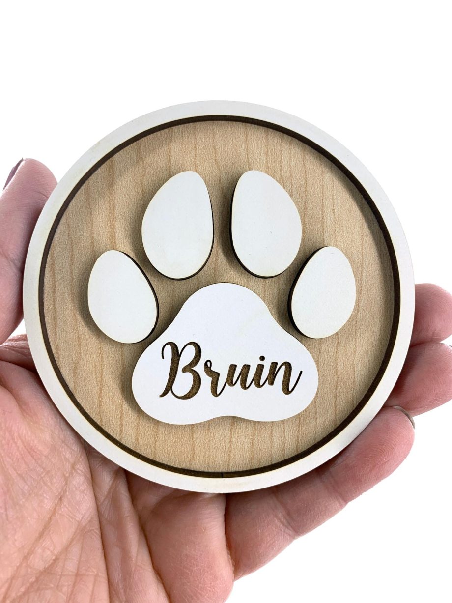 Pet Memorial Custom MAGNET in Memory of a Beloved Dog or Cat Modern Farmhouse Sympathy Gift by Weathered Raindrop