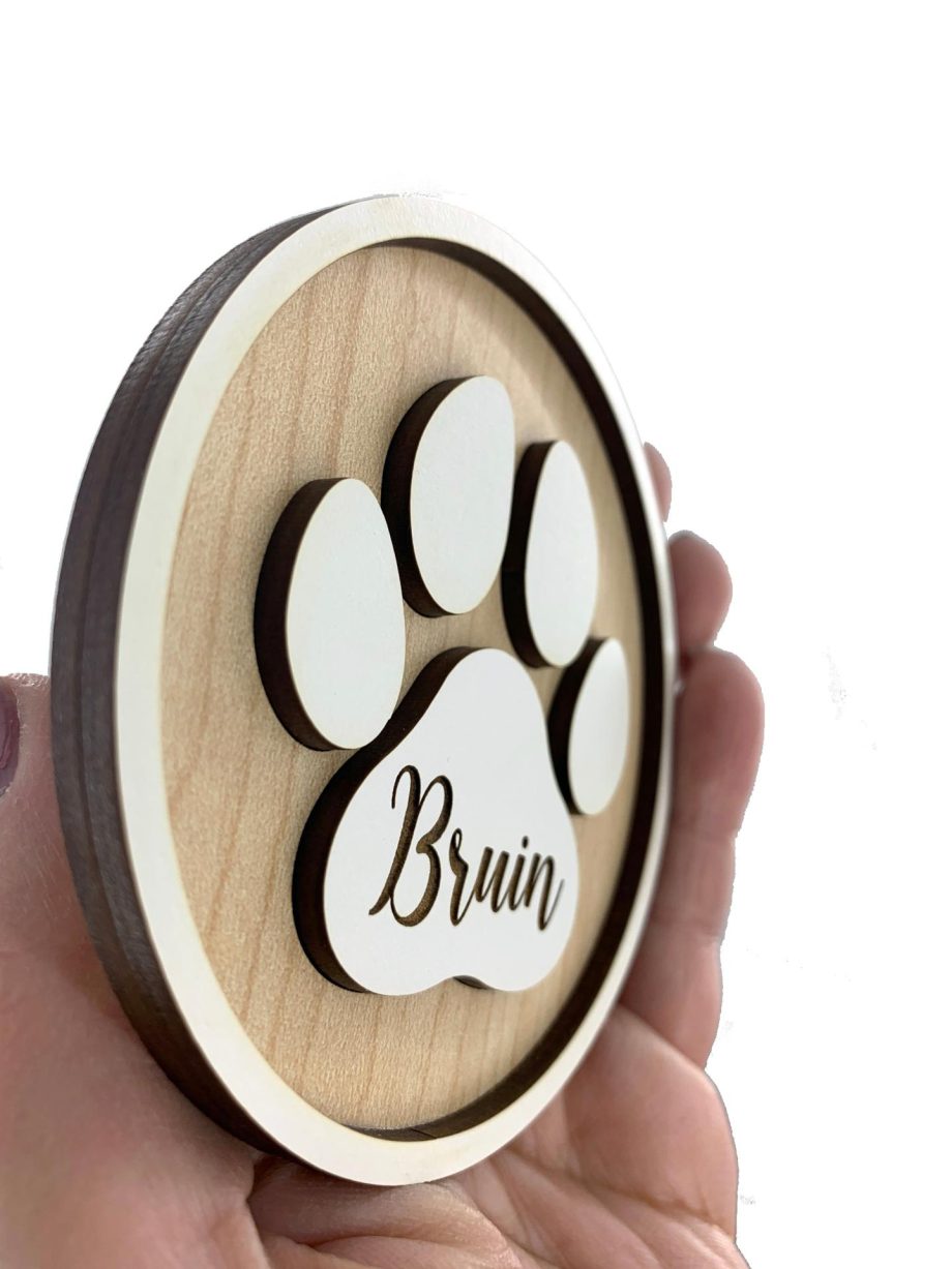 Pet Memorial Custom MAGNET in Memory of a Beloved Dog or Cat Modern Farmhouse Sympathy Gift by Weathered Raindrop