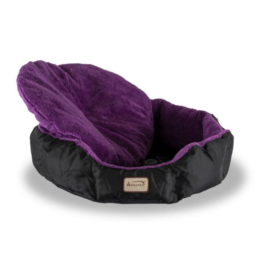 Armarkat Large, Soft Cat Bed in Purple and Black - C101NH/ZH