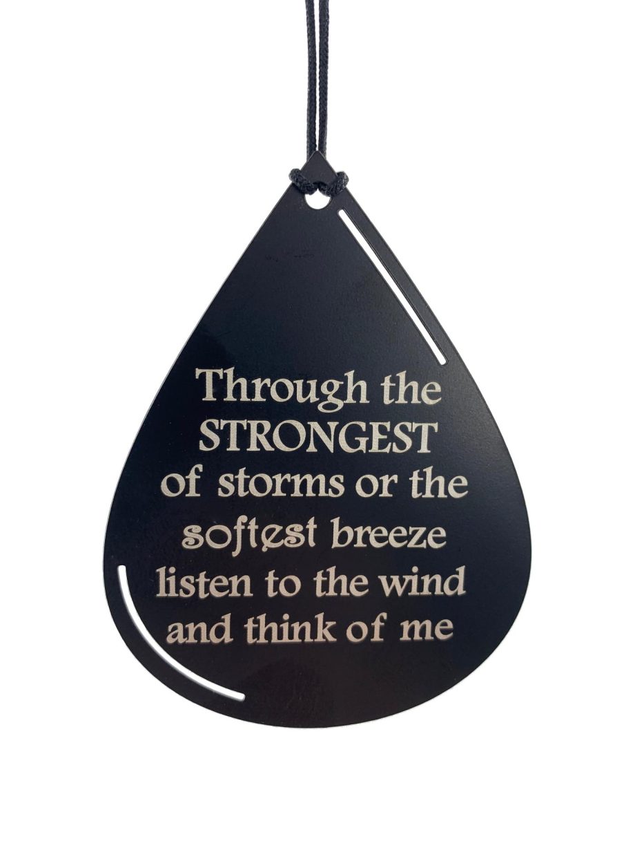 Memorial Cardinal Prisms 20 inch Wind Chime "Listen to the Wind" Sympathy Gift by Weathered Raindrop