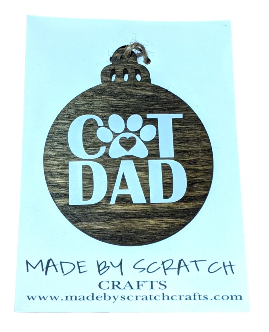 Cat Dad Christmas Ornament