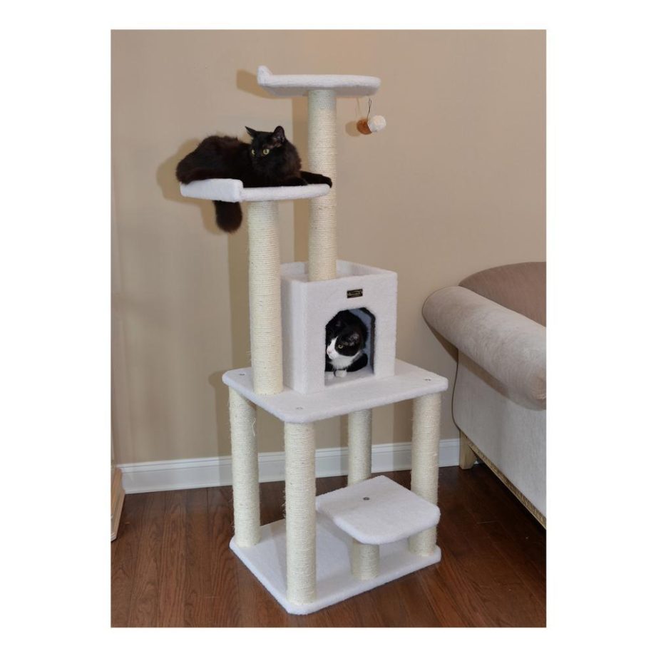 Armarkat B6203 Classic Real Wood Cat Tree, Jackson Galaxy Approved, Five Levels With Condo and Two Perches