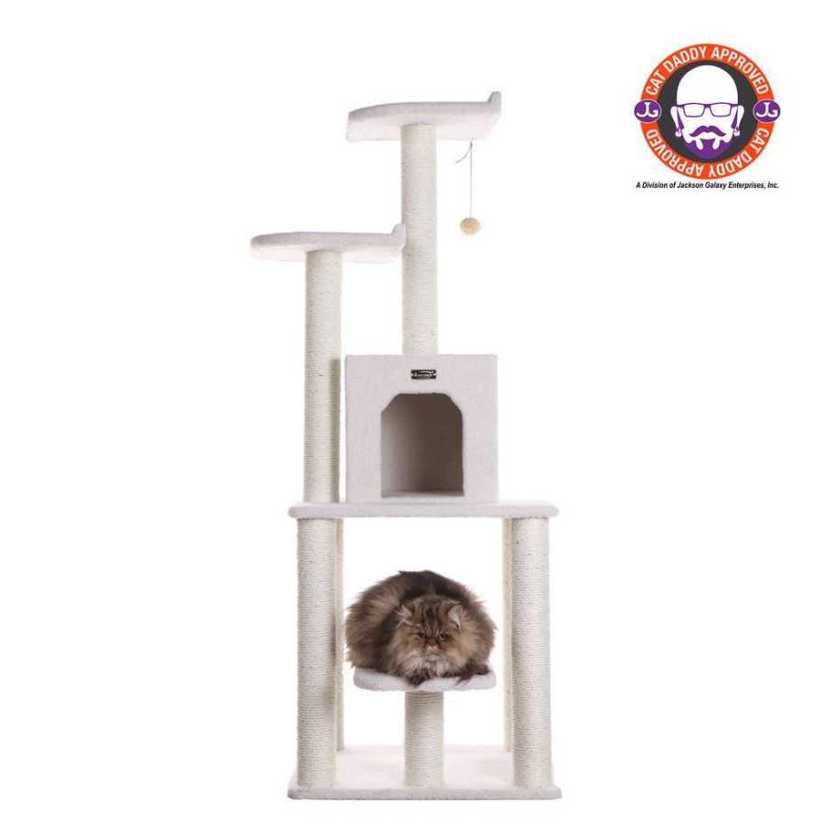 Armarkat B6203 Classic Real Wood Cat Tree, Jackson Galaxy Approved, Five Levels With Condo and Two Perches