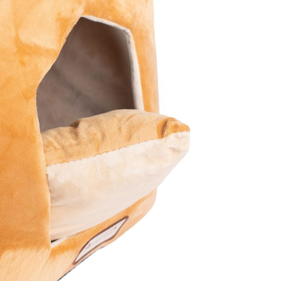 Armarkat Cat Bed Model C27CZS/MH Earth Brown & Beige