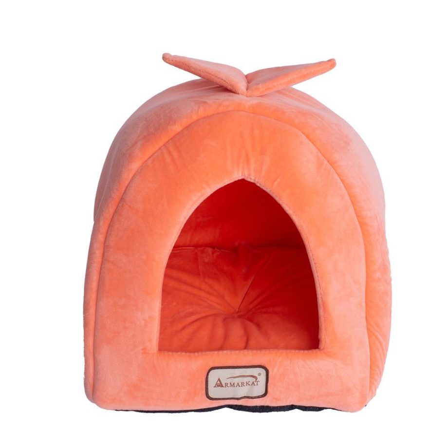 Armarkat Cat Bed Model C10HCS/MB Orange and Ivory