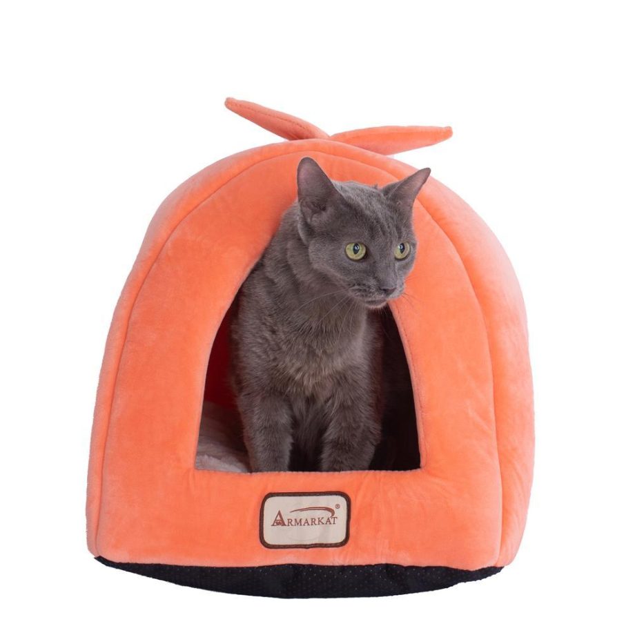 Armarkat Cat Bed Model C10HCS/MB Orange and Ivory