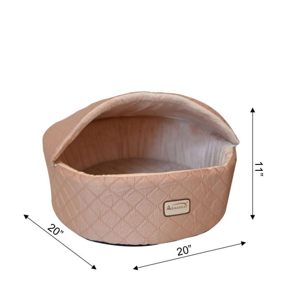 Armarkat Cat Bed Model C33HFS/FS-S, Small, Light Apricot