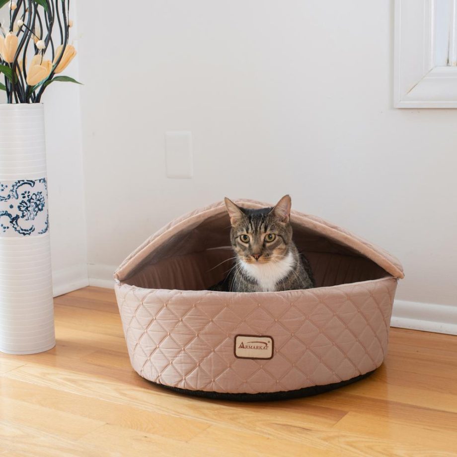 Armarkat Cat Bed Model C33HFS/FS-S, Small, Light Apricot