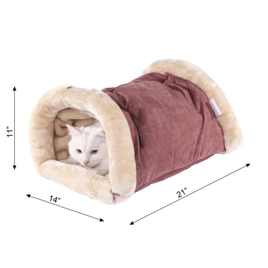 Armarkat Cat Bed/Pad Model C16HTH/MH Indian Red & Beige