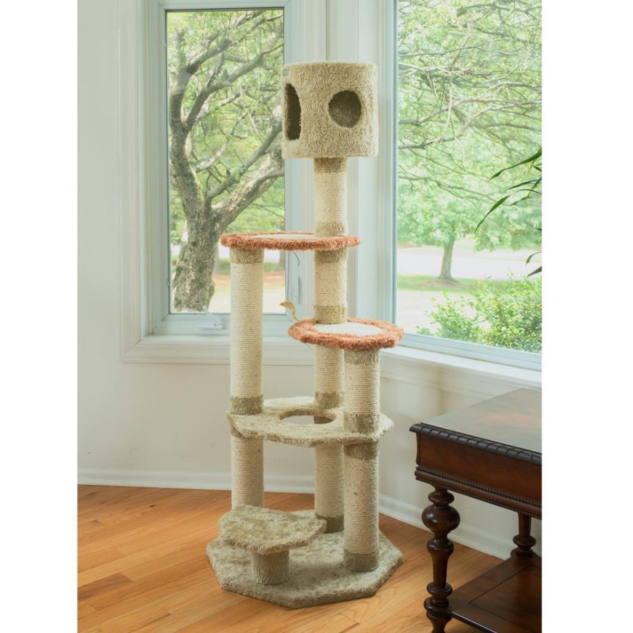 Armarkat Real Wood Cat Climber, Cat Jungle Tree With Sisal Carpet Platforms for Kittens Pets Play, X6606