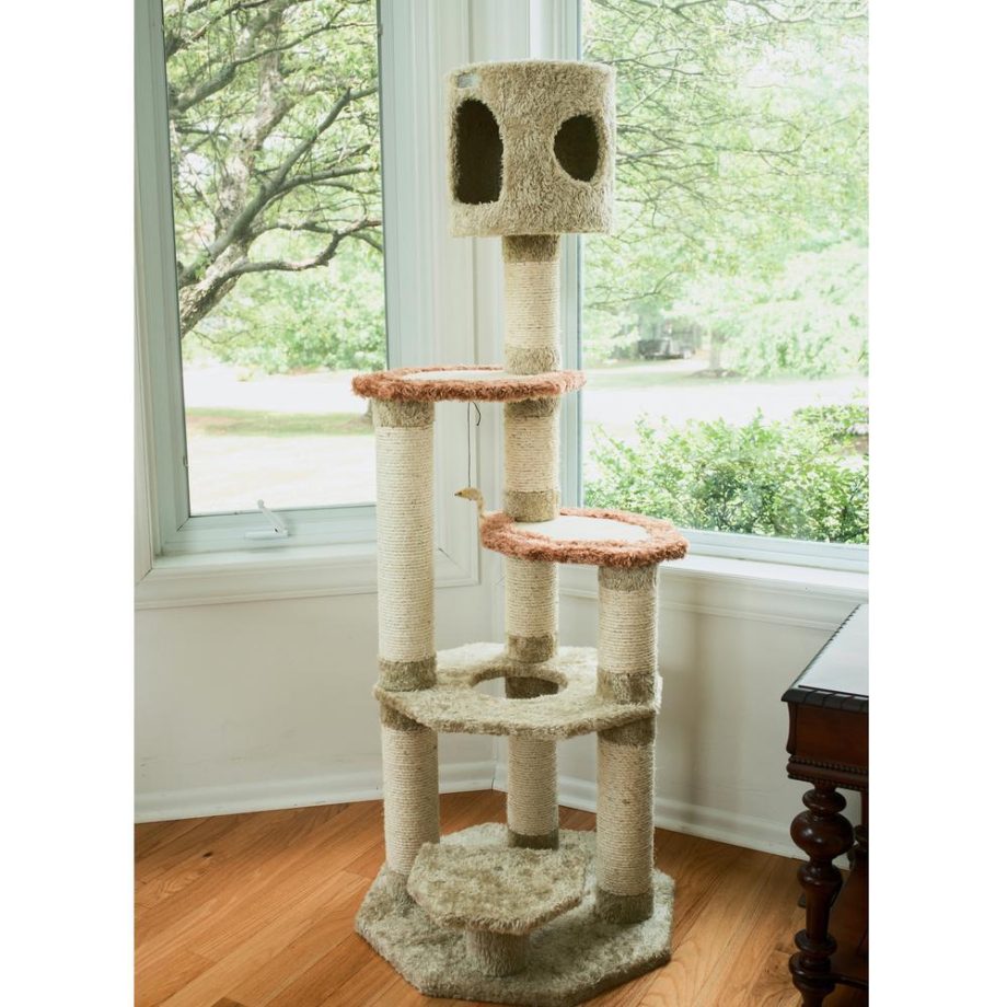 Armarkat Real Wood Cat Climber, Cat Jungle Tree With Sisal Carpet Platforms for Kittens Pets Play, X6606