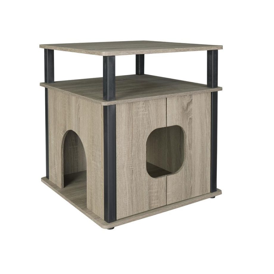 Pet Bedside / End Table - Dark Taupe