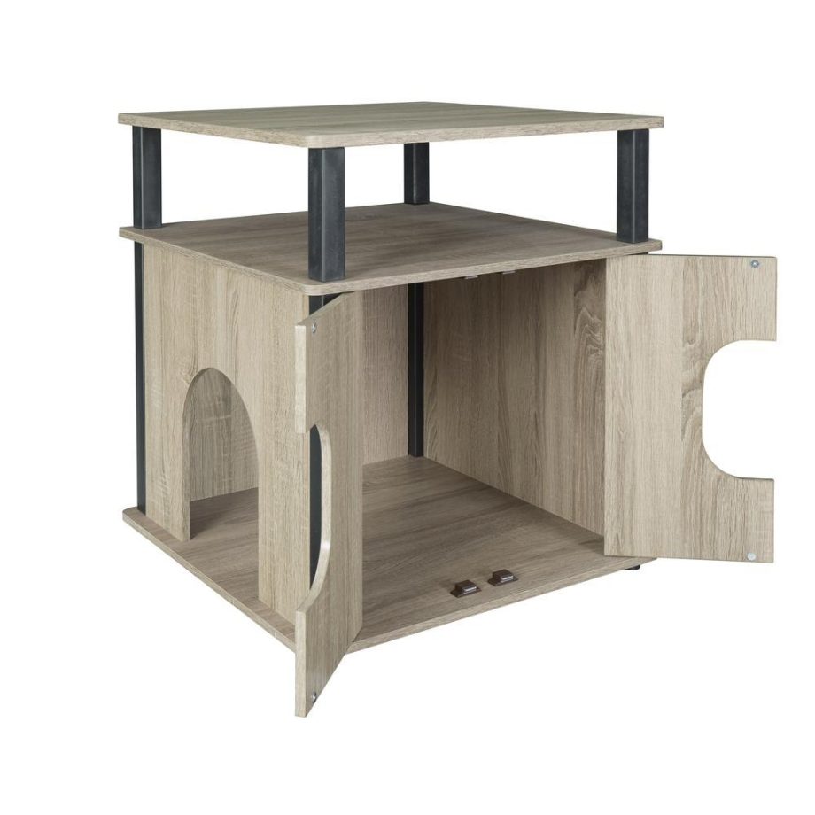 Pet Bedside / End Table - Dark Taupe