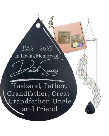 Teardrop Prism Rainbow Maker Memorial Gifts in Memory of a Loved One- Personalized Sympathy Gift